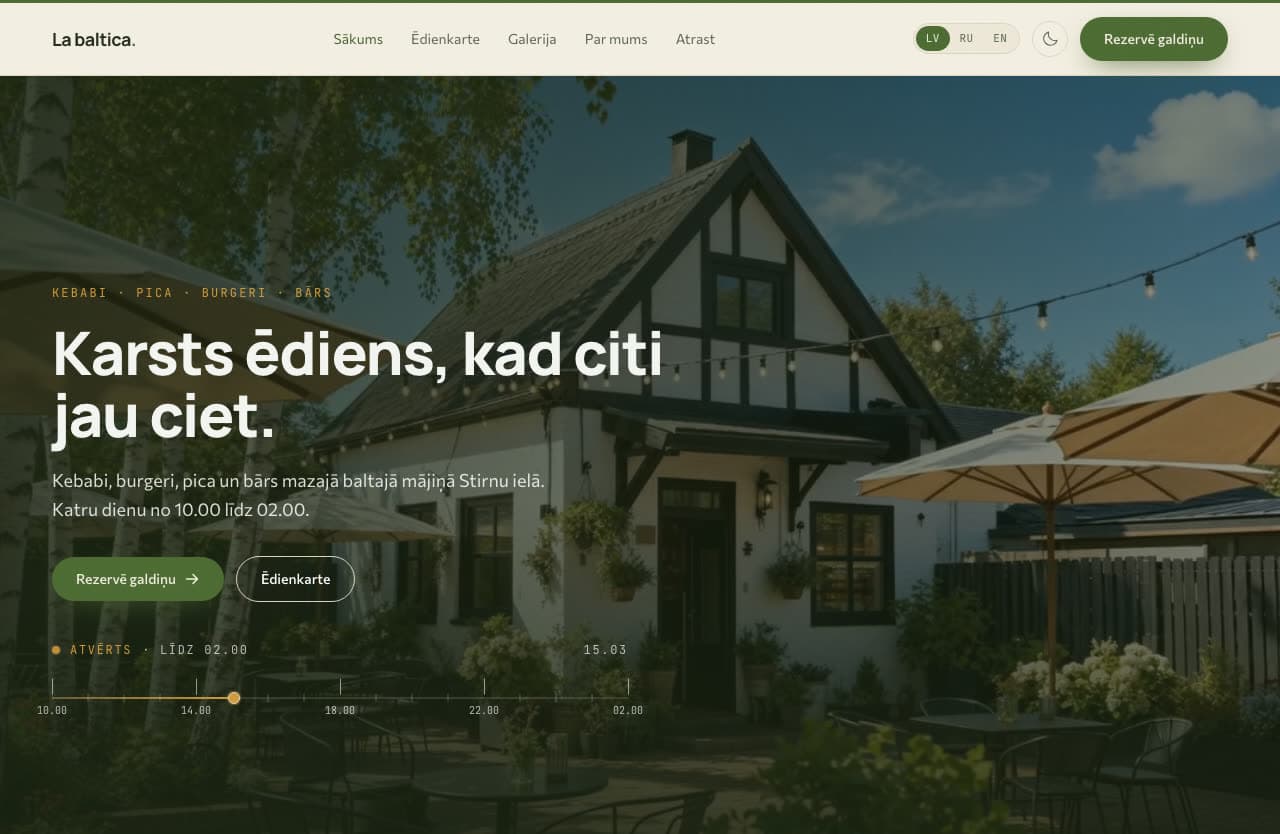 La Baltica — website built by Deeplathe