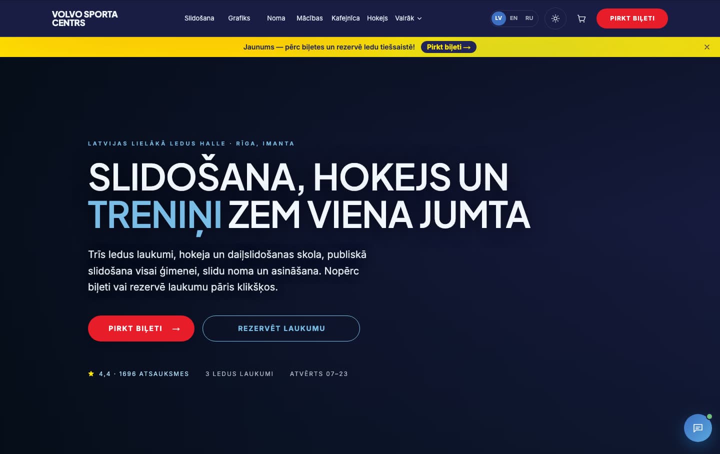 Volvo Sporta Centrs — website built by Deeplathe